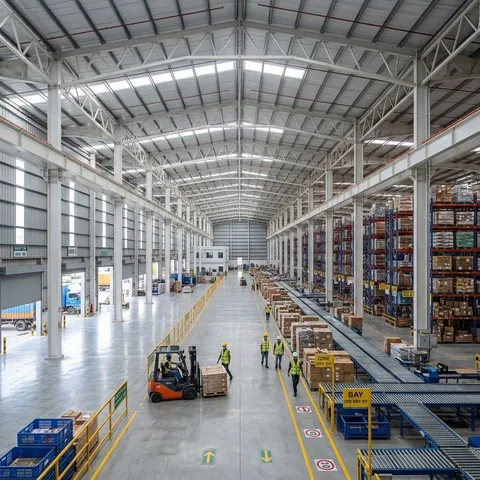 Large-span warehouse structure